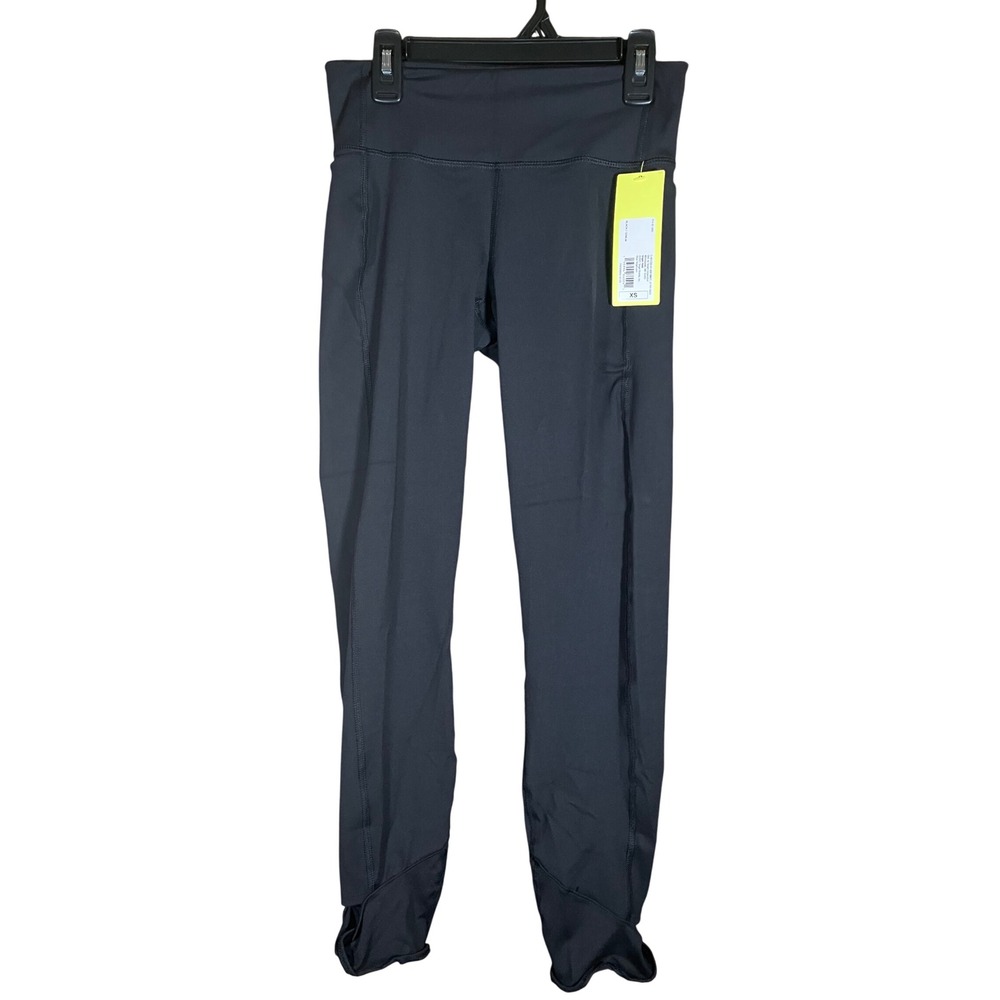 All In Motion XS Stirrup Leggings Black Athletic Workout Running Pants
